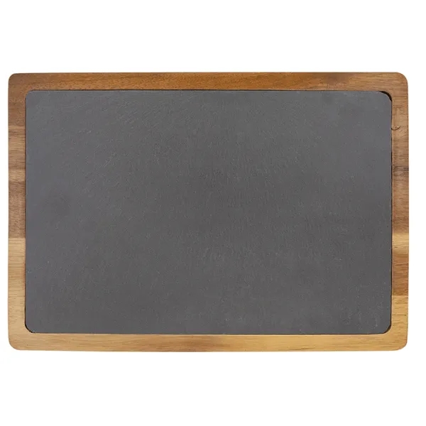 This 13" x 9" Acacia wood and slate cutting board is... from ASI 92980 WOV-IN® / Universal Strap/Wov-In Line