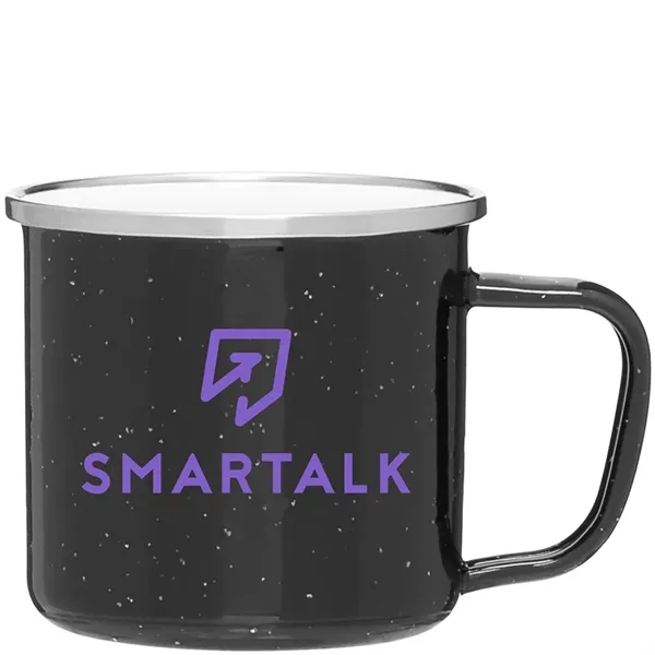 13 oz single wall enamel mug with stainless steel rim and... from ASI 51197 ETS Express, LLC