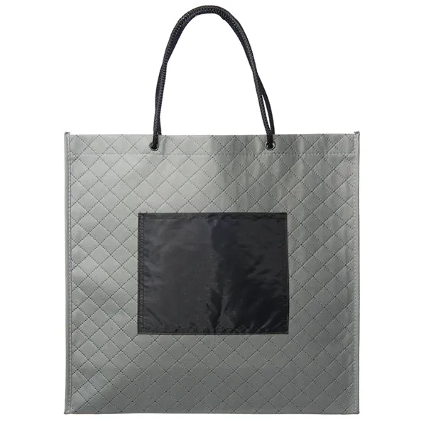 Cross woven shopping bag with front pocket plus 1 color silkscreen... from ASI 37218 Athena Promo (tm)