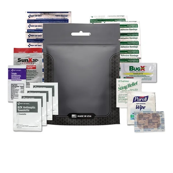 5.5" x 7.25" cycling first aid kit with a pouch.... from ASI 84514 Safety Made