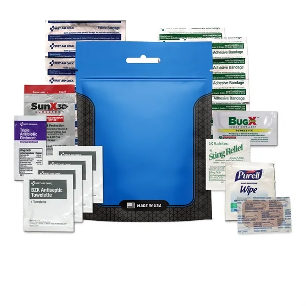 5.5" x 7.25" cycling first aid kit with a pouch.... from ASI 84514 Safety Made