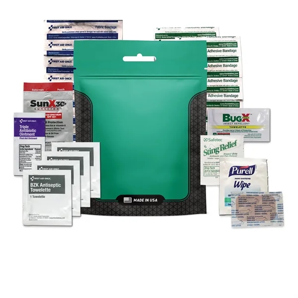 5.5" x 7.25" cycling first aid kit with a pouch.... from ASI 84514 Safety Made