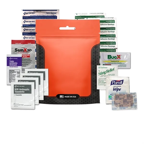 5.5" x 7.25" cycling first aid kit with a pouch.... from ASI 84514 Safety Made