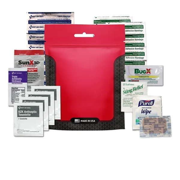 5.5" x 7.25" cycling first aid kit with a pouch.... from ASI 84514 Safety Made