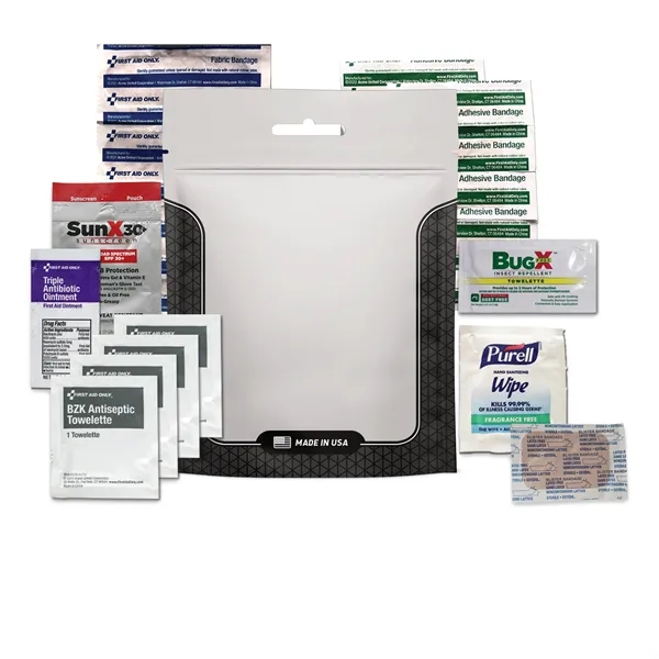 5.5" x 7.25" cycling first aid kit with a pouch.... from ASI 84514 Safety Made