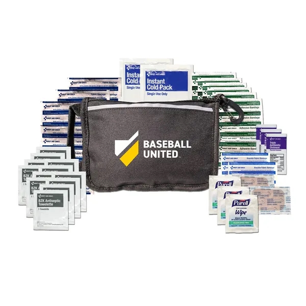 Coach's first aid kit with bandages, antiseptic wipes, ice packs, and... from ASI 84514 Safety Made