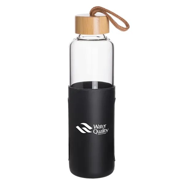 18 Oz Glass Bottle With Bamboo Covered Lid.... from ASI 46755 Cosmo Promos