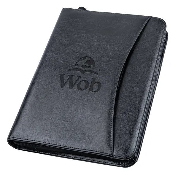 Professional simulated leather ring portfolio with writing pad.... from ASI 46755 Cosmo Promos