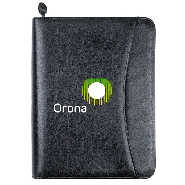 Professional simulated leather ring portfolio with writing pad.... from ASI 46755 Cosmo Promos