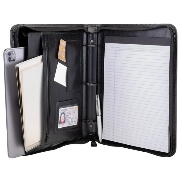 Professional simulated leather ring portfolio with writing pad.... from ASI 46755 Cosmo Promos