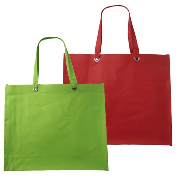 Non-woven spacious tote bag plus 1 color silkscreen imprint on 1... from ASI 37218 Athena Promo (tm)