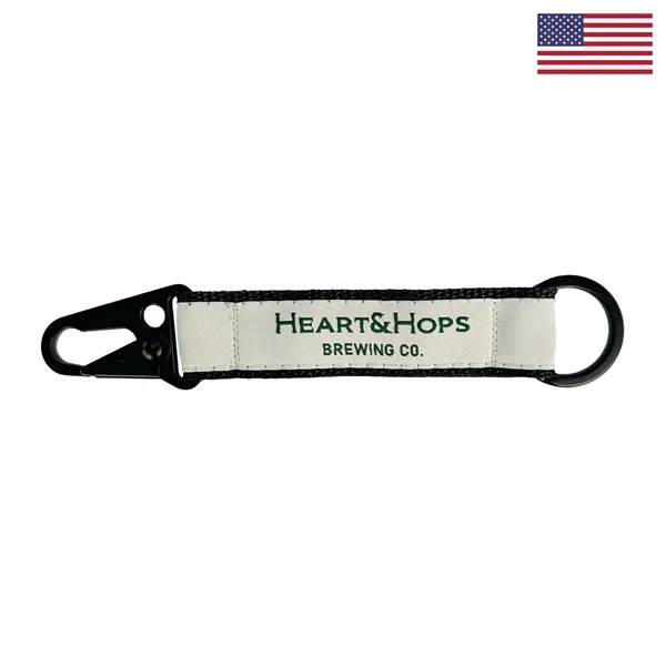 Stylish 4" woven key fob with customizable colors and imprint, ideal... from ASI 92980 WOV-IN® / WOV-IN®