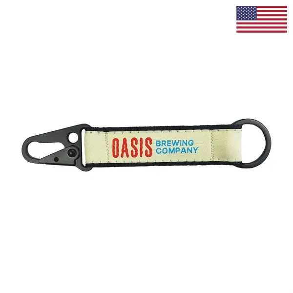 Stylish 4" woven key fob with customizable colors and imprint, ideal... from ASI 92980 WOV-IN® / Universal Strap/Wov-In Line