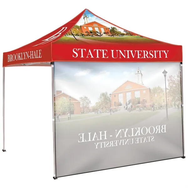 Custom full color digital 10' square canopy tent with one full... from ASI 80228 Quinn