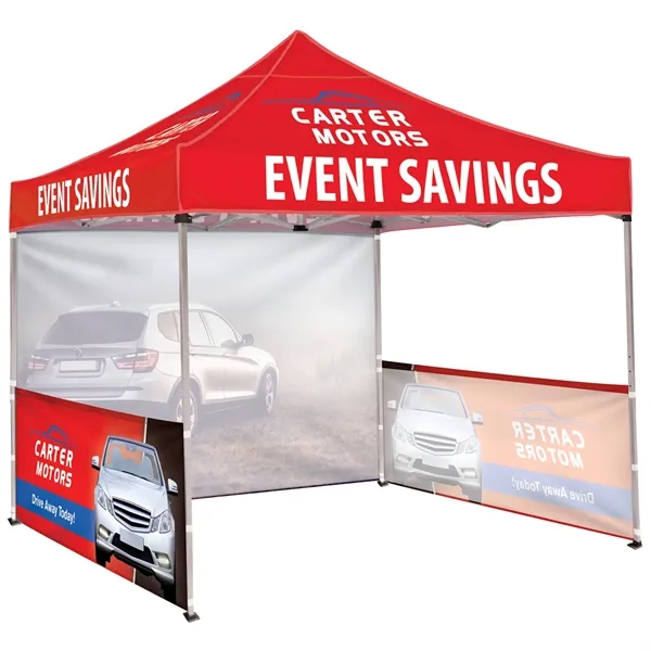 Custom full color digital 10' square canopy tent with one full... from ASI 80228 Quinn