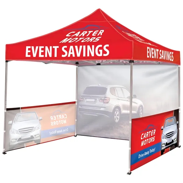 Custom full color digital 10' square canopy tent with one full... from ASI 80228 Quinn