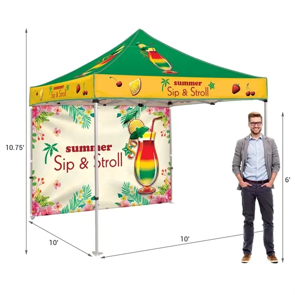 Custom Full Color Digital 10' Heavy Duty Hexagon Canopy Tent With... from ASI 80228 Quinn