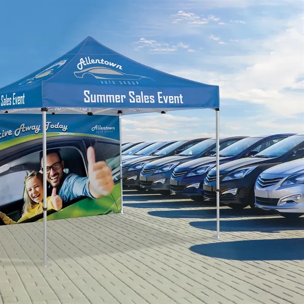 Custom Full Color Digital 10' Heavy Duty Hexagon Canopy Tent With... from ASI 80228 Quinn