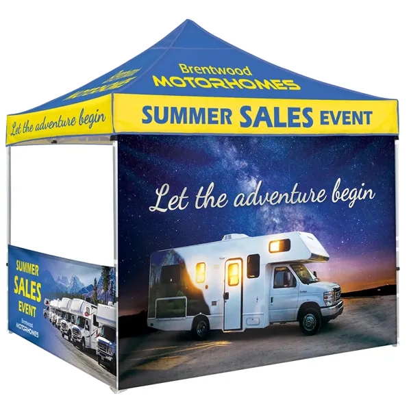 Custom Full Color Digital 10' Heavy Duty Hexagon Canopy Tent With... from ASI 80228 Quinn