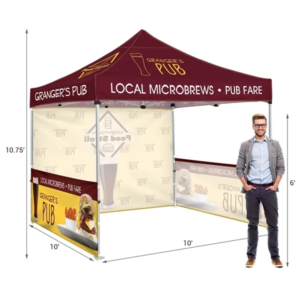 Custom Full Color Digital 10' Heavy Duty Hexagon Canopy Tent With... from ASI 80228 Quinn