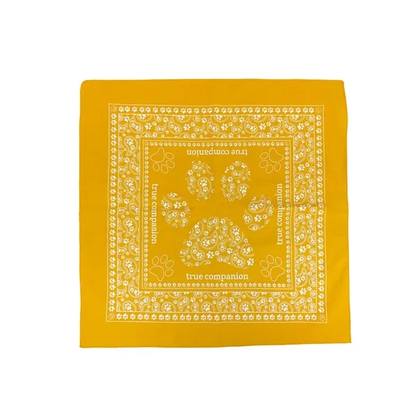 100% cotton, square bandanna w/ 1-color imprint. Measures 22" x 22",... from ASI 92980 WOV-IN® / Promopet
