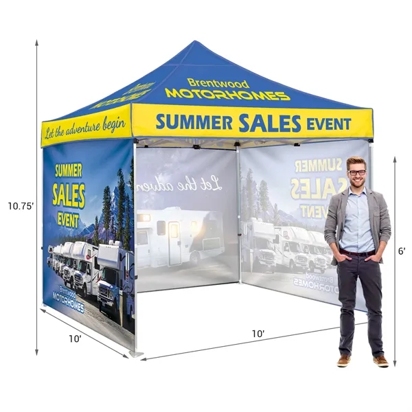 Custom Full Color Digital 10' Heavy Duty Hexagon Canopy Tent With... from ASI 80228 Quinn