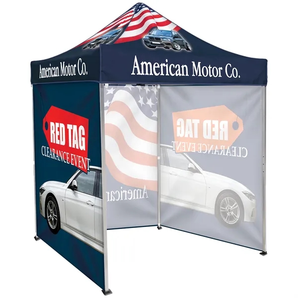 Custom Full Color Digital 6.5' Square Canopy Tent with Three Full... from ASI 80228 Quinn