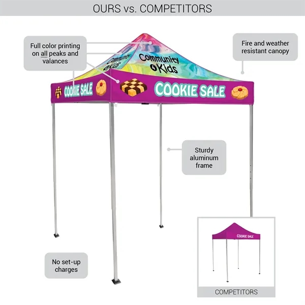 Custom Full Color Digital 6.5' Square Canopy Tent with Three Full... from ASI 80228 Quinn