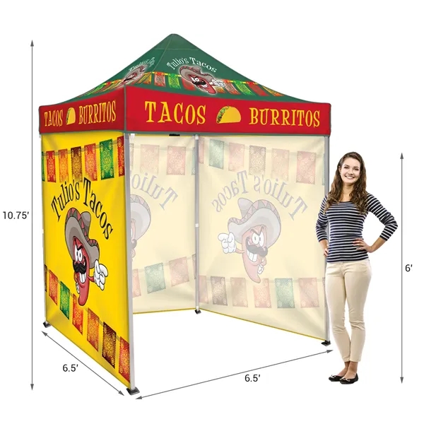 Custom Full Color Digital 6.5' Square Canopy Tent with Three Full... from ASI 80228 Quinn