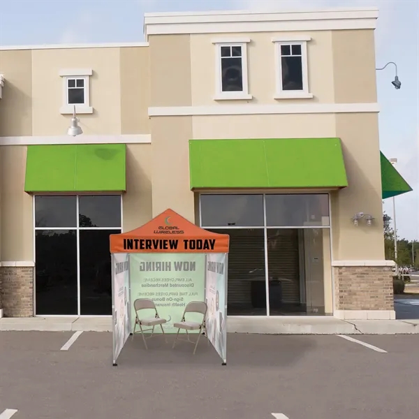 Custom Full Color Digital 6.5' Square Canopy Tent with Three Full... from ASI 80228 Quinn