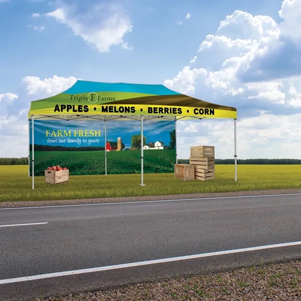 Custom Full Color Digital 10' x 20' Heavy Duty Hexagon Canopy... from ASI 80228 Quinn