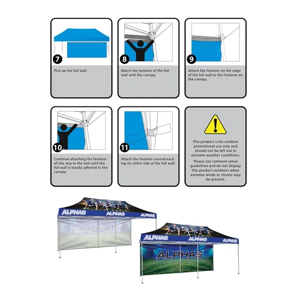 Custom Full Color Digital 10' x 20' Heavy Duty Hexagon Canopy... from ASI 80228 Quinn