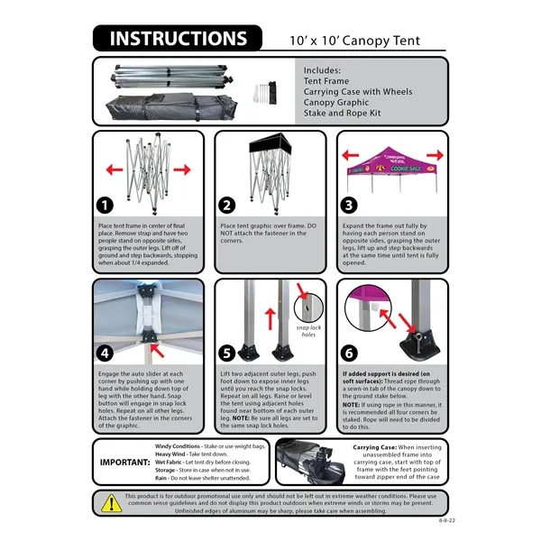 All in one Trade Show Tent Package that includes a 10'... from ASI 80228 Quinn