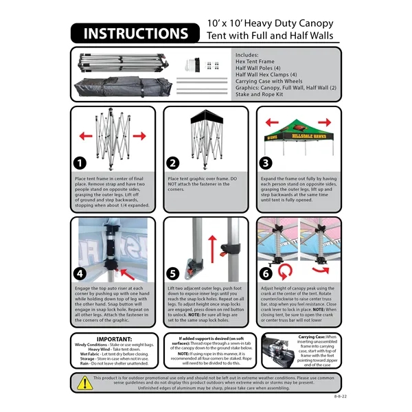 All in One Custom Package - 10' Square Tent w/ One... from ASI 80228 Quinn
