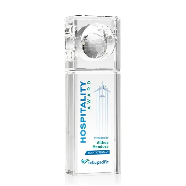 The Waterloo Globe VividPrint™ Award features a beautiful Globe housed in... from ASI 84592 St Regis Group / St Regis