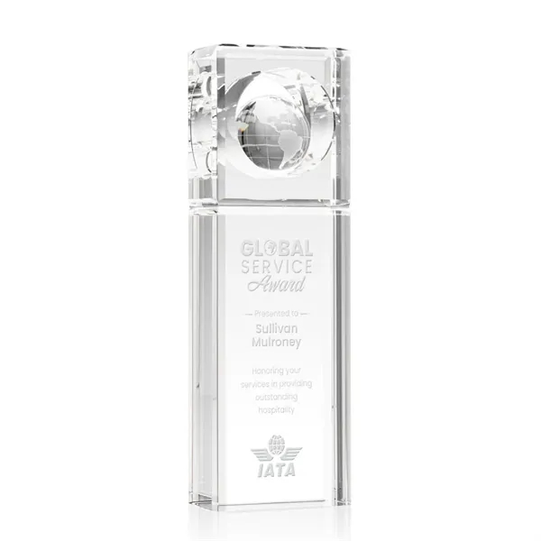 Optical crystal award with hole cut out of the top that... from ASI 84592 St Regis Group / St Regis