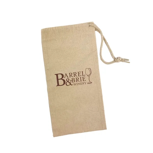 Custom cotton wine bag with full-color imprint-eco-friendly, stylish, and perfect for... from ASI 92980 WOV-IN® / Universal Strap/Wov-In Line