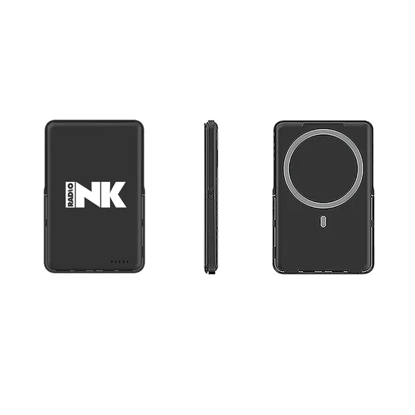 Slim aluminum 5000mAh MagSafe power bank with a built in kickstand... from ASI 34800 Alstar Creations