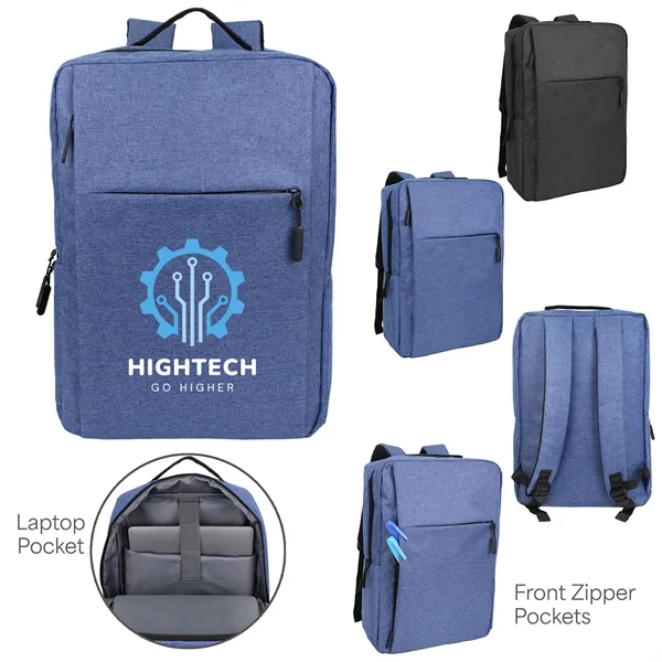 11.5"W x 17"H x 5.5" laptop backpack with front zippered slip... from ASI 37980 Bagworld