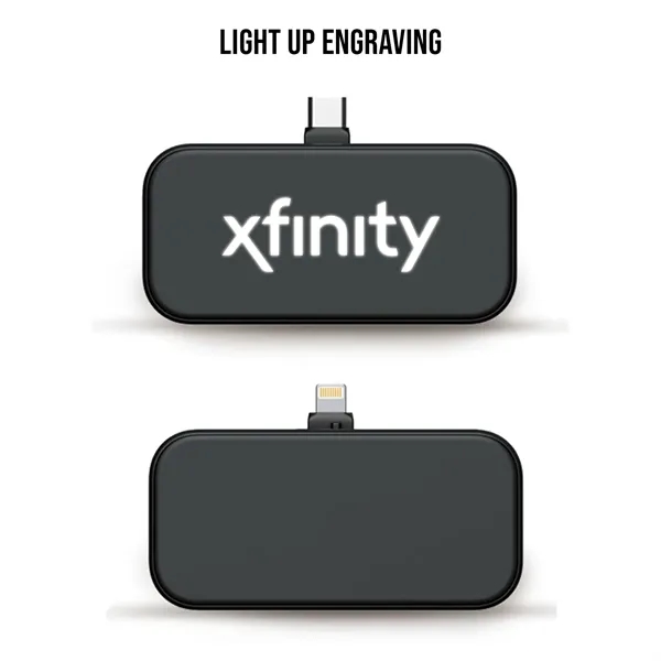 4,500mAh power bank features a light-up engraved design and retractable USB... from ASI 34800 Alstar Creations