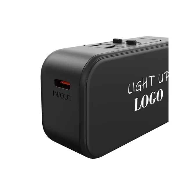 4,500mAh power bank features a light-up engraved design and retractable USB... from ASI 34800 Alstar Creations