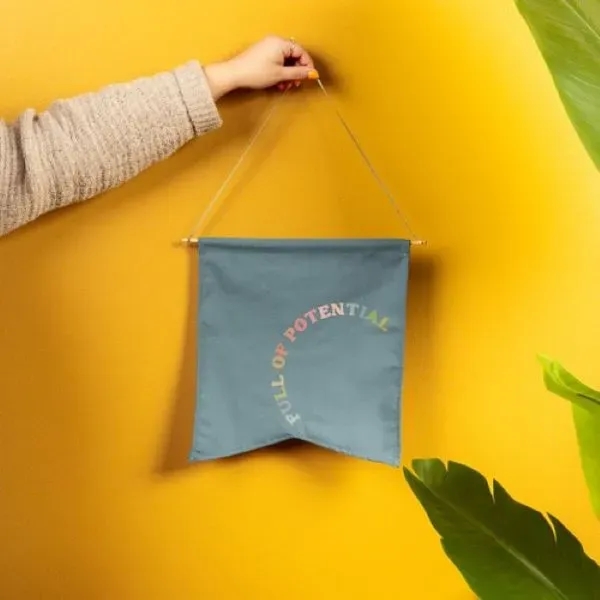 The Wallflower Large is a two-point, Guidon-style wall pennant with dowel... from ASI 74710 Numo