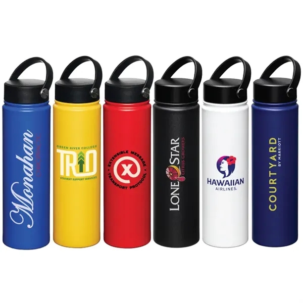 24 oz. stainless steel water bottle with double wall vacuum insulation... from ASI 57655 STOPNGO Line