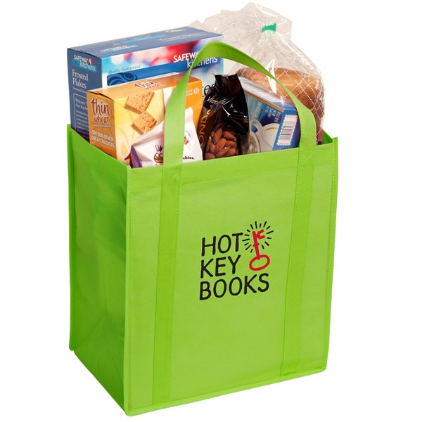 12" x 13" x 8" non-woven tote with gusseted bottom, handles... from ASI 52840 Evans Manufacturing