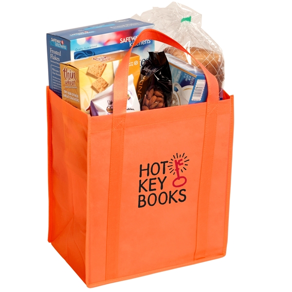 12" x 13" x 8" non-woven tote with gusseted bottom, handles... from ASI 52840 Evans Manufacturing