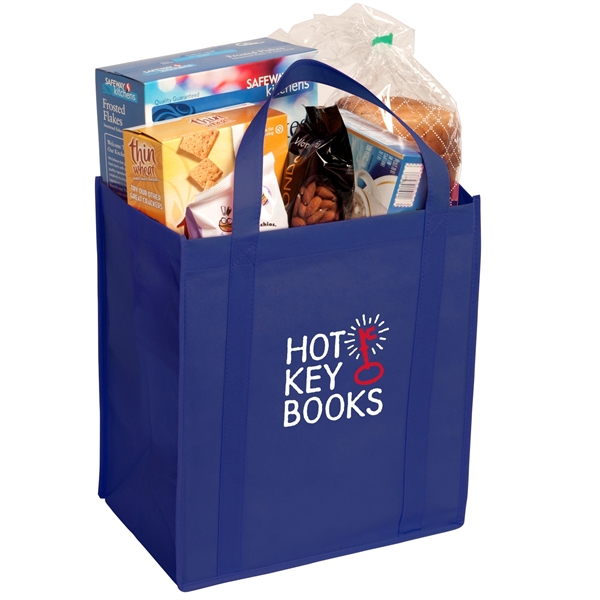 12" x 13" x 8" non-woven tote with gusseted bottom, handles... from ASI 52840 Evans Manufacturing