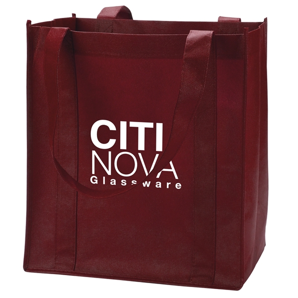 12" x 13" x 8" non-woven tote with gusseted bottom, handles... from ASI 52840 Evans Manufacturing
