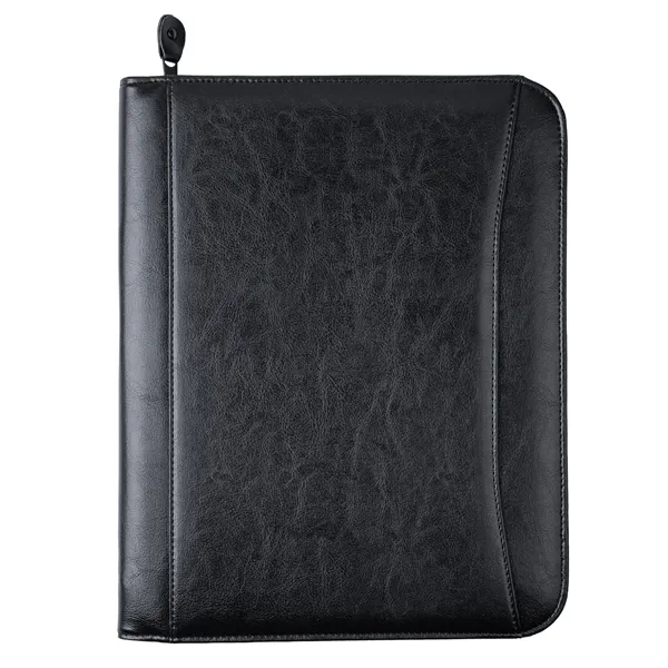 Executive simulated leather zipper portfolio with writing pad and calculator.... from ASI 46755 Cosmo Promos