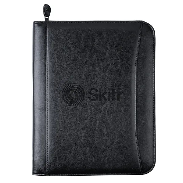 Executive simulated leather zipper portfolio with writing pad and calculator.... from ASI 46755 Cosmo Promos