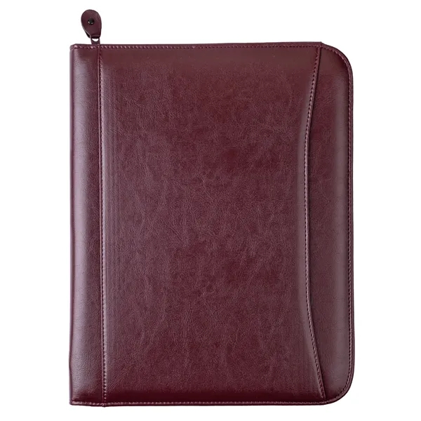 Executive simulated leather zipper portfolio with writing pad and calculator.... from ASI 46755 Cosmo Promos